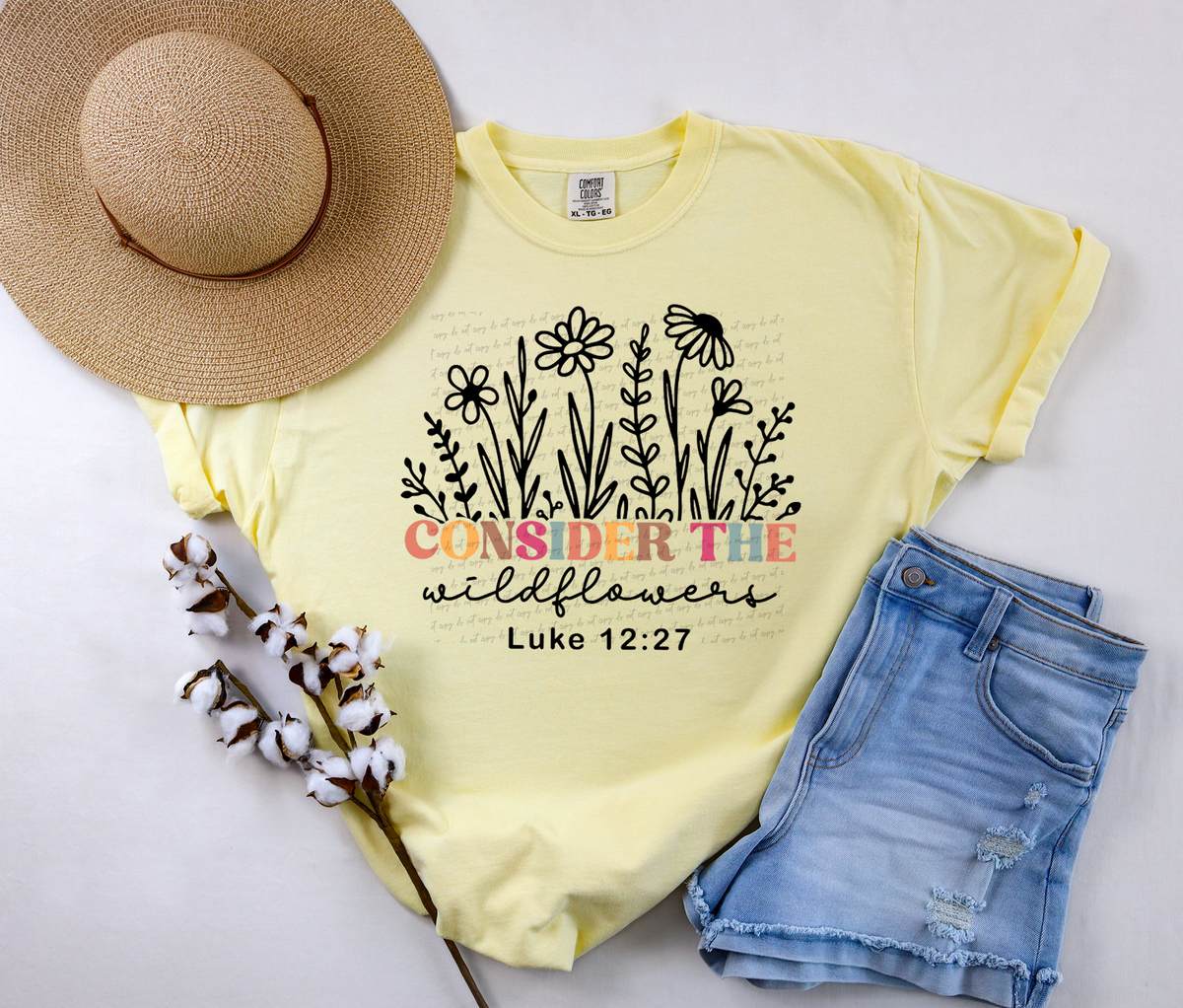 Consider The Wildflowers Luke 12:27 76317 DTF Transfer