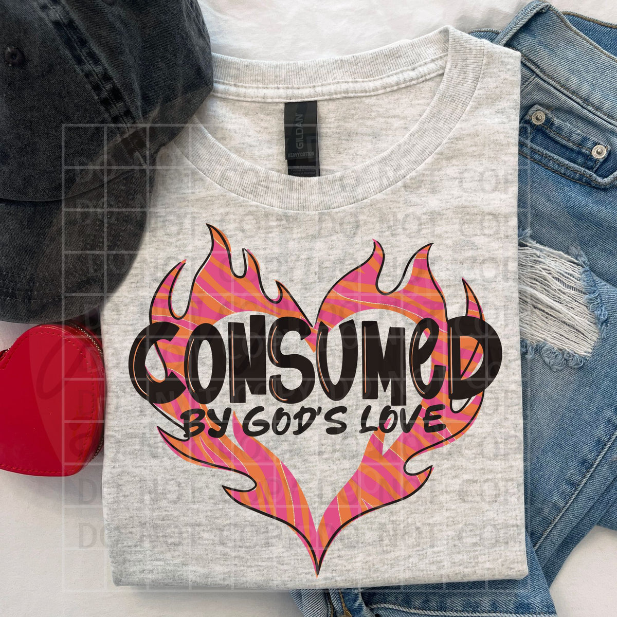 Consumed by God's love heart (CMLD) DTF Transfer