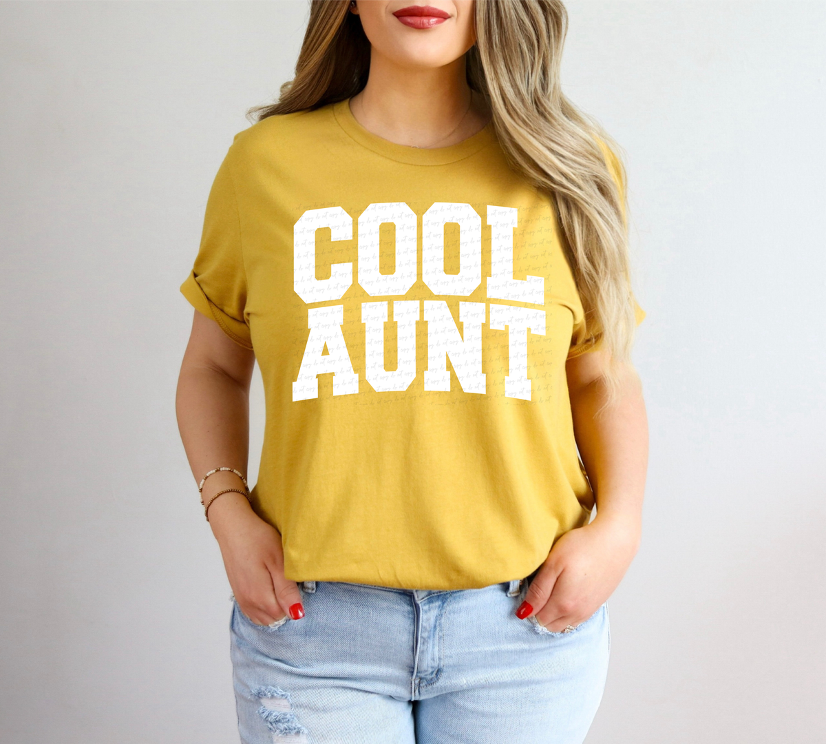 Cool Aunt Varsity Font White 86384 DTF Transfer
