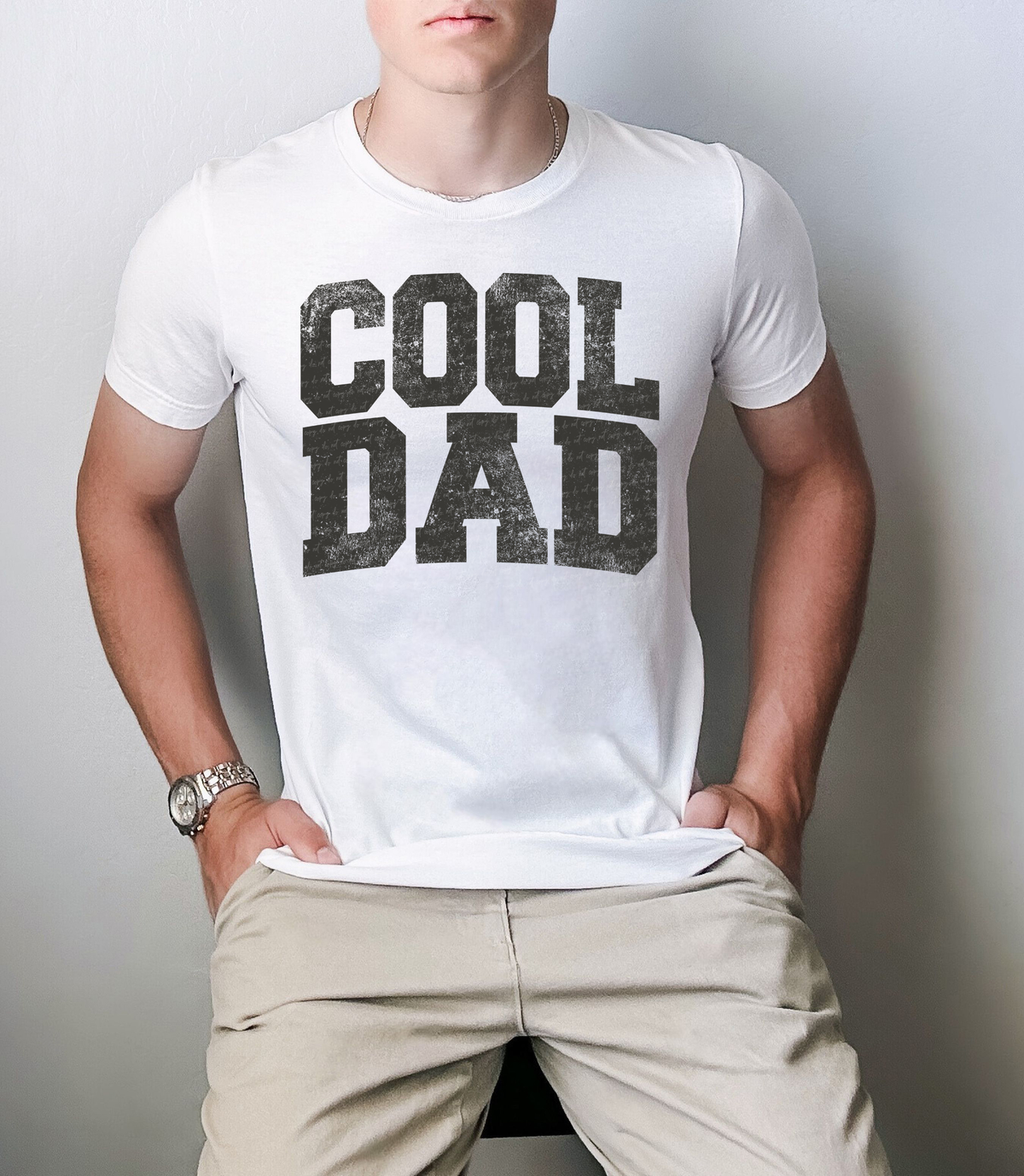 Cool Dad Varsity Font Grey Grunge 86306 DTF Transfer