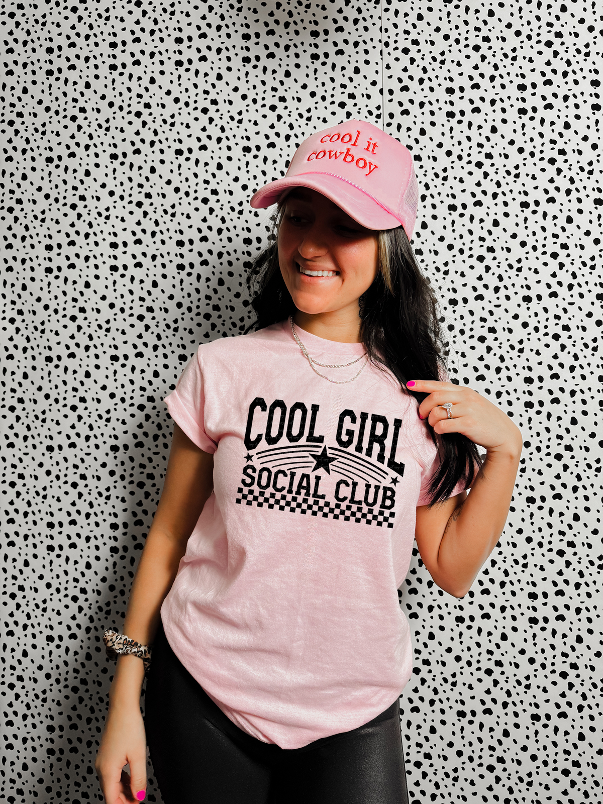Cool Girl Social Club Varsity Font Black 89093 DTF Transfer