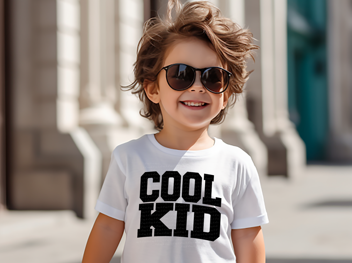 Cool Kid - Curve Black Varsity Font 86183 DTF Transfer