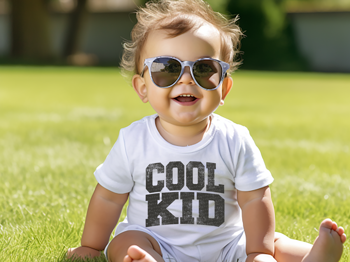 Cool Kid Varsity Font Grey Grunge 86309 DTF Transfer