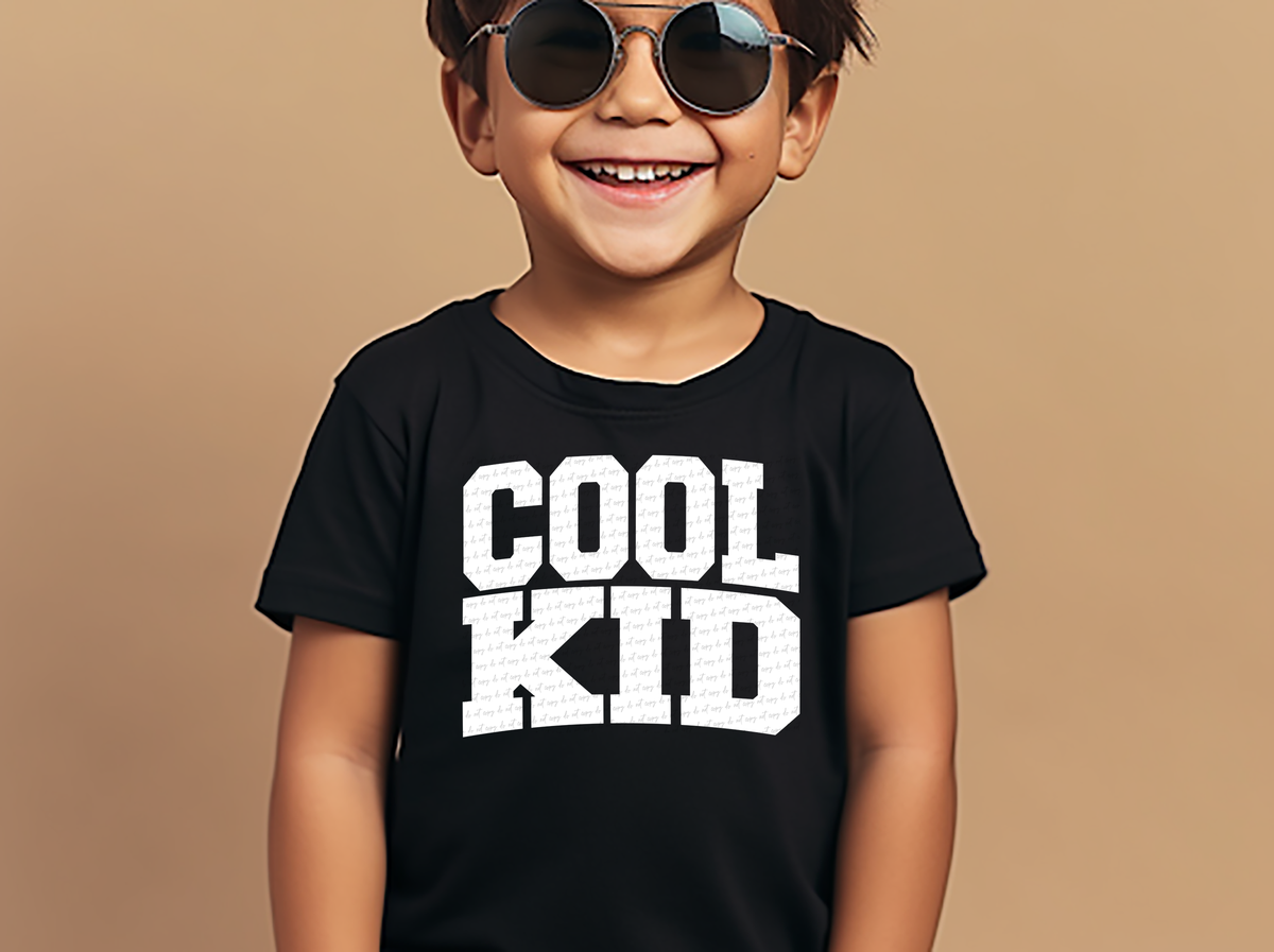 Cool Kid Varsity Font White 86386 DTF Transfer