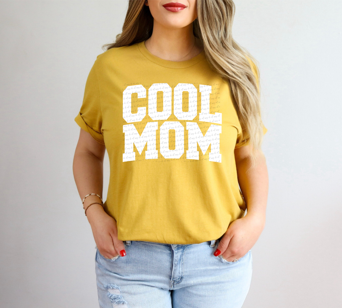Cool Mom Varsity Font White 86494 DTF Transfer