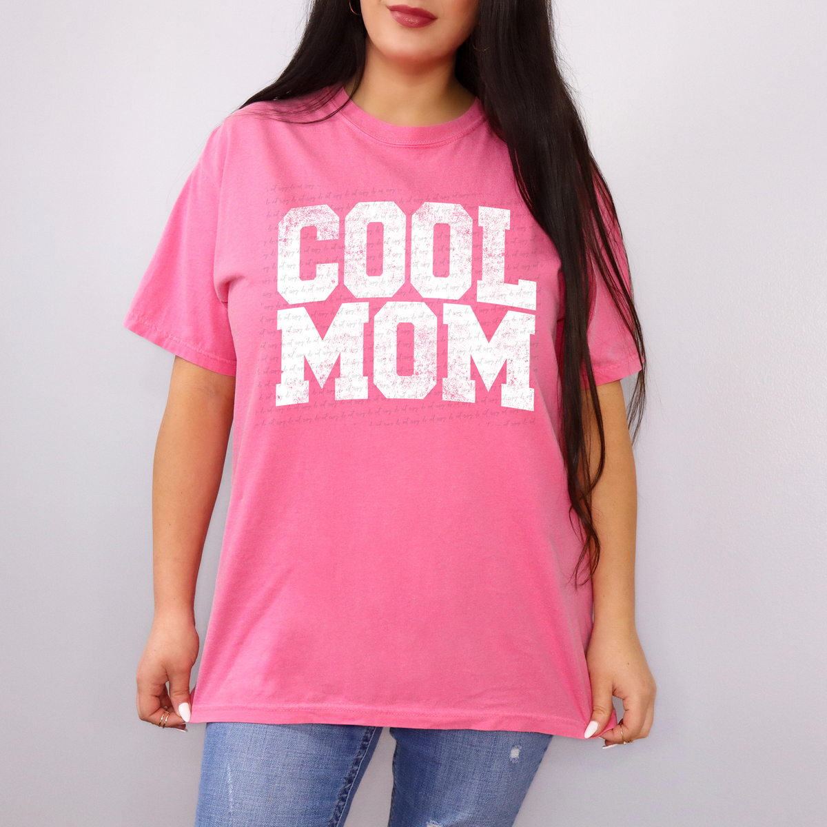 Cool Mom Varsity Font White Grunge 86493 DTF Transfer