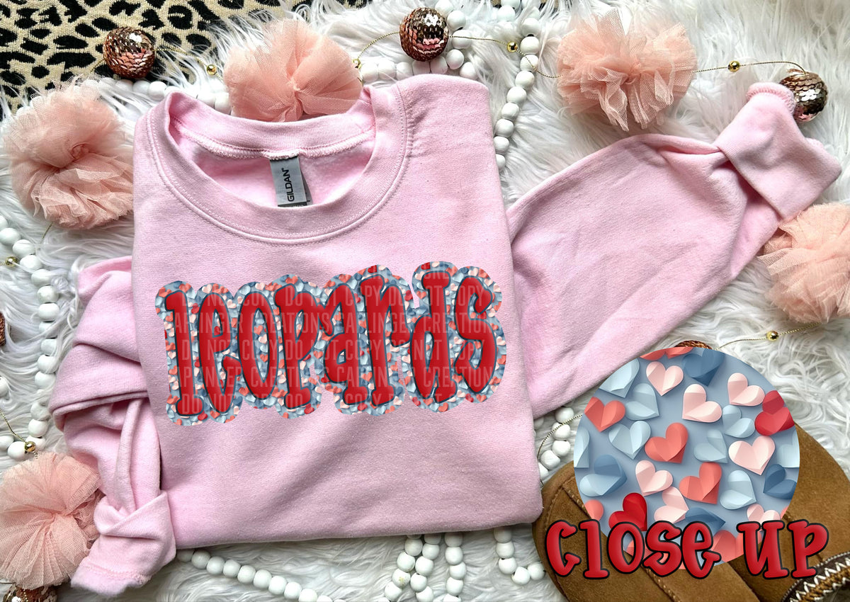 Paper Hearts Leopards (Caplinger) DTF transfer