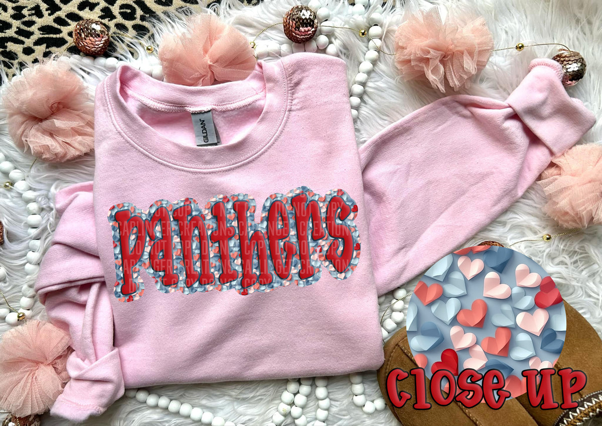 Paper Hearts Panthers (Caplinger) DTF transfer