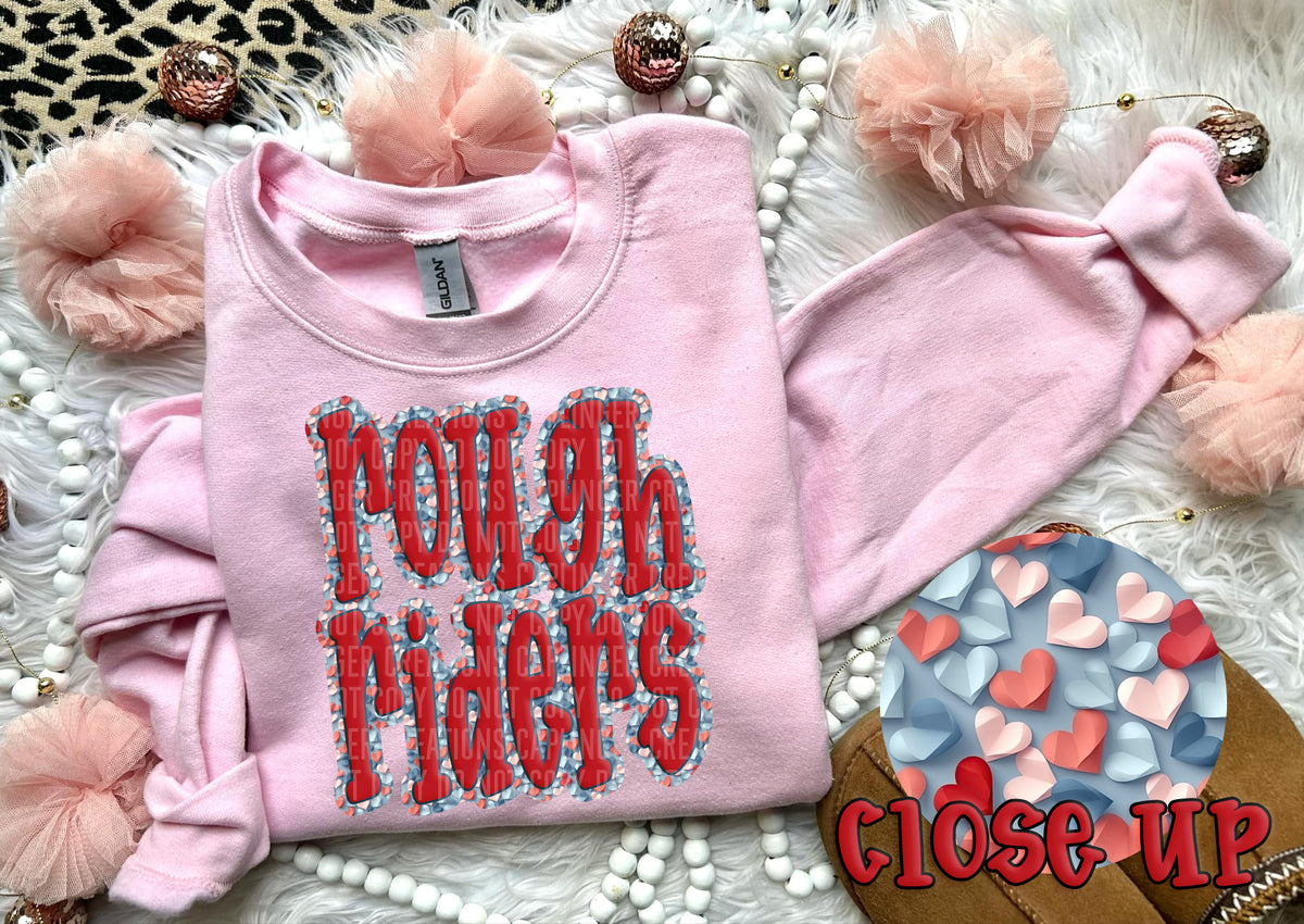 Paper Hearts Rough Riders (Caplinger) DTF transfer