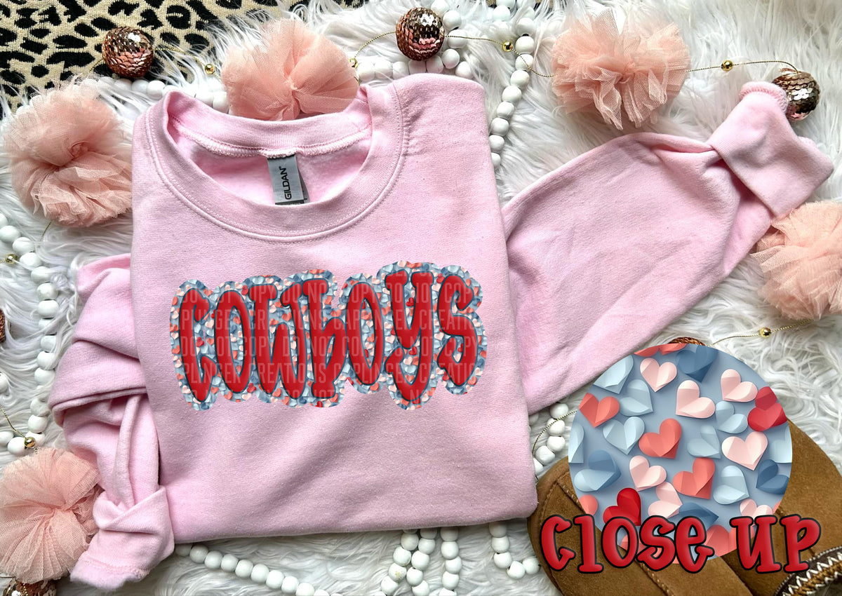 Paper Hearts Cowboys (Caplinger) DTF transfer