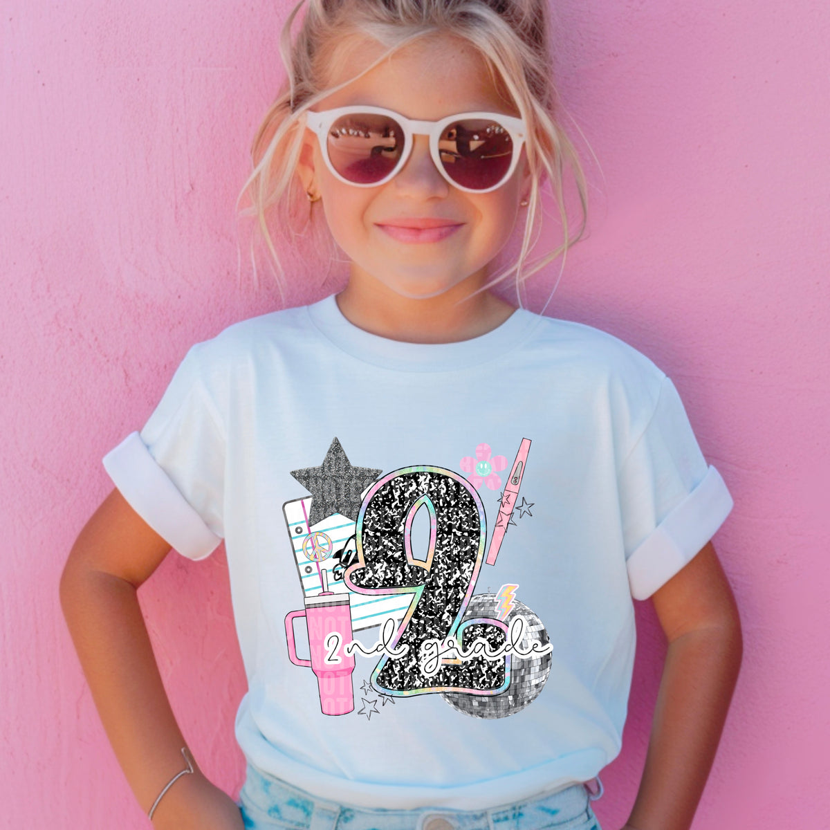 2nd Grade Star Paper Tumbler Ball 104554 DTF transfer