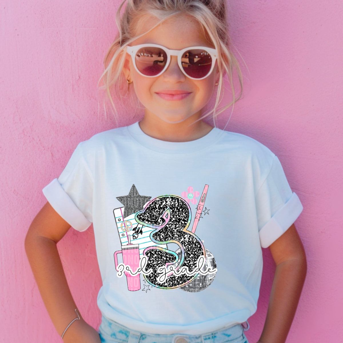 3rd Grade Star Paper Tumbler Ball 104555 DTF transfer