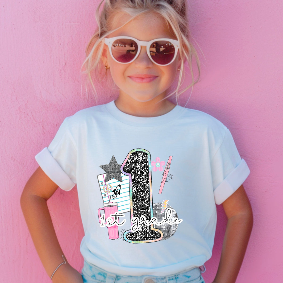 1st Grade Star Paper Tumbler Ball 104557 DTF transfer