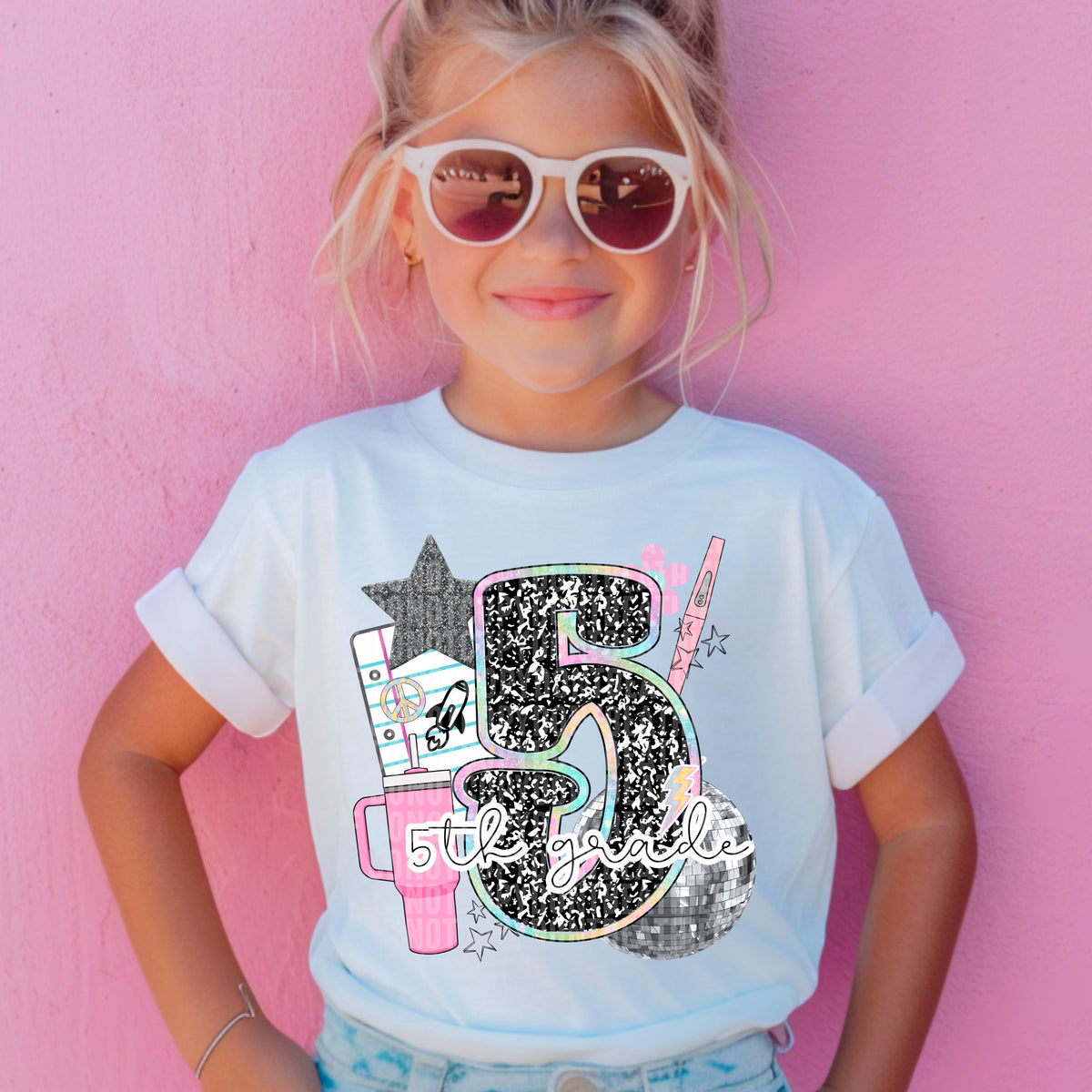 5th Grade Star Paper Tumbler Ball 104553 DTF transfer