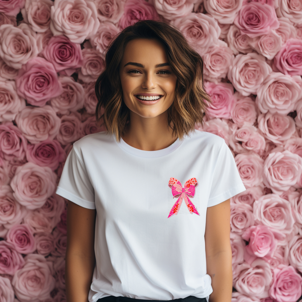 Coquette Bow Pink Red 76777 DTF Transfer