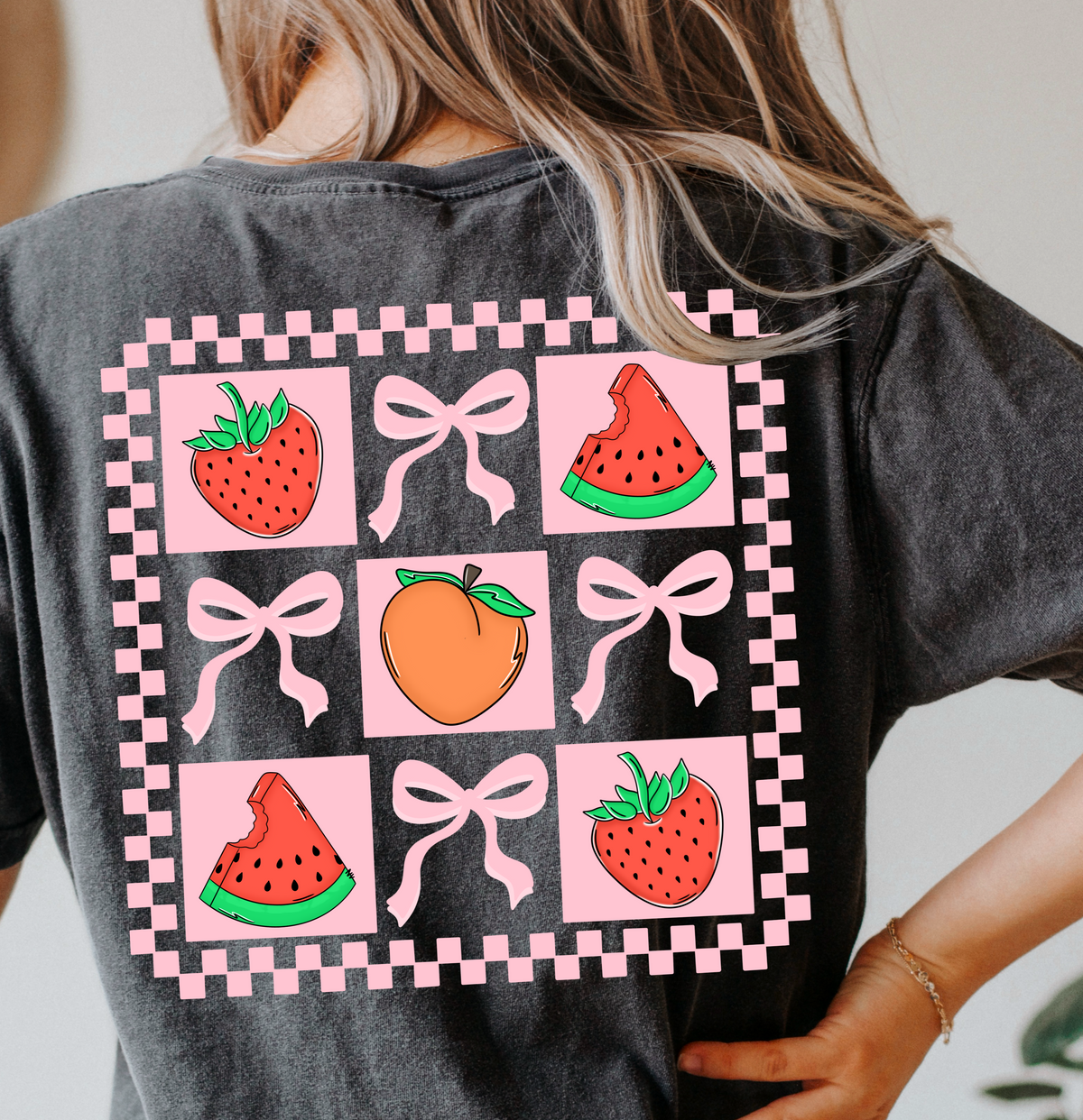 Coquette fruit grid (CMD) DTF transfer