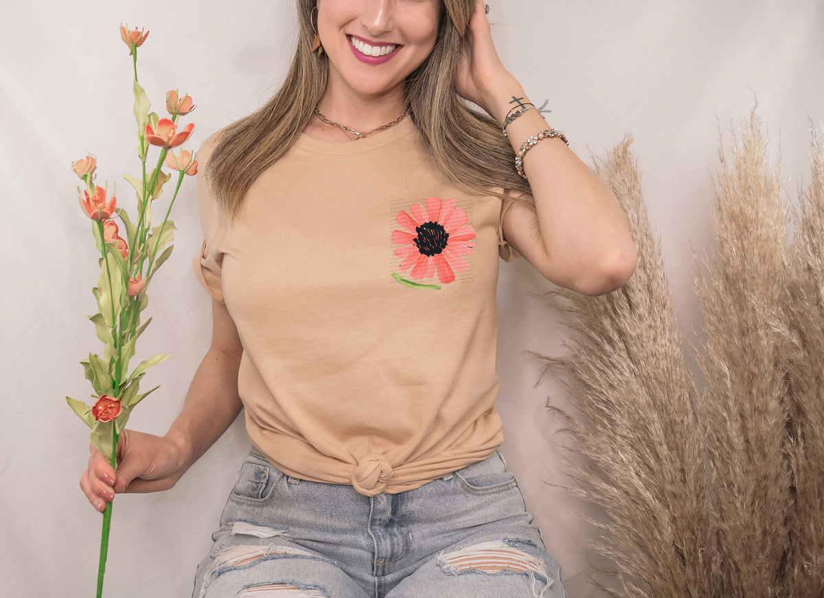 Coral Flower Pocket Design 81277 DTF Transfer