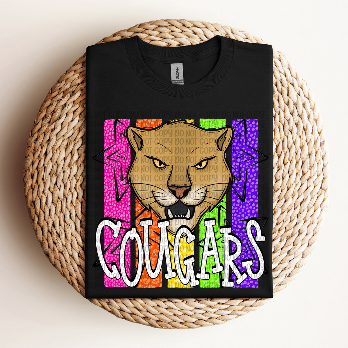 Cougars neon stripes (VP) DTF Transfer