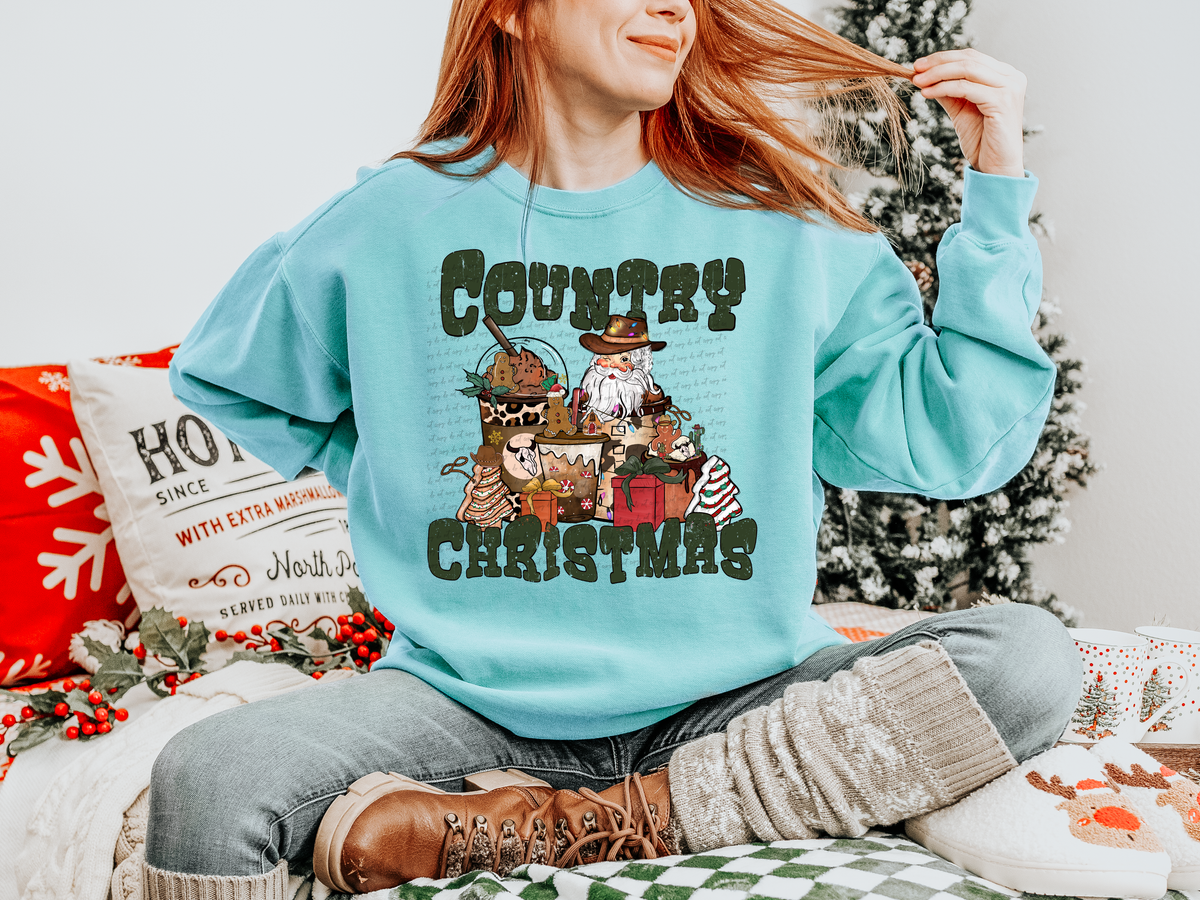 Country Christmas Green 59446 DTF transfer