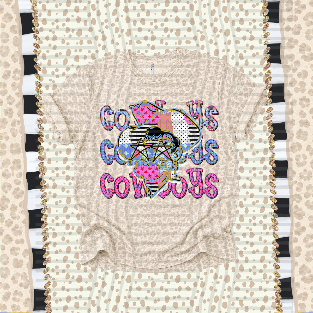 Cowboys-Dolly Doodle Print (Caplinger) DTF Transfer