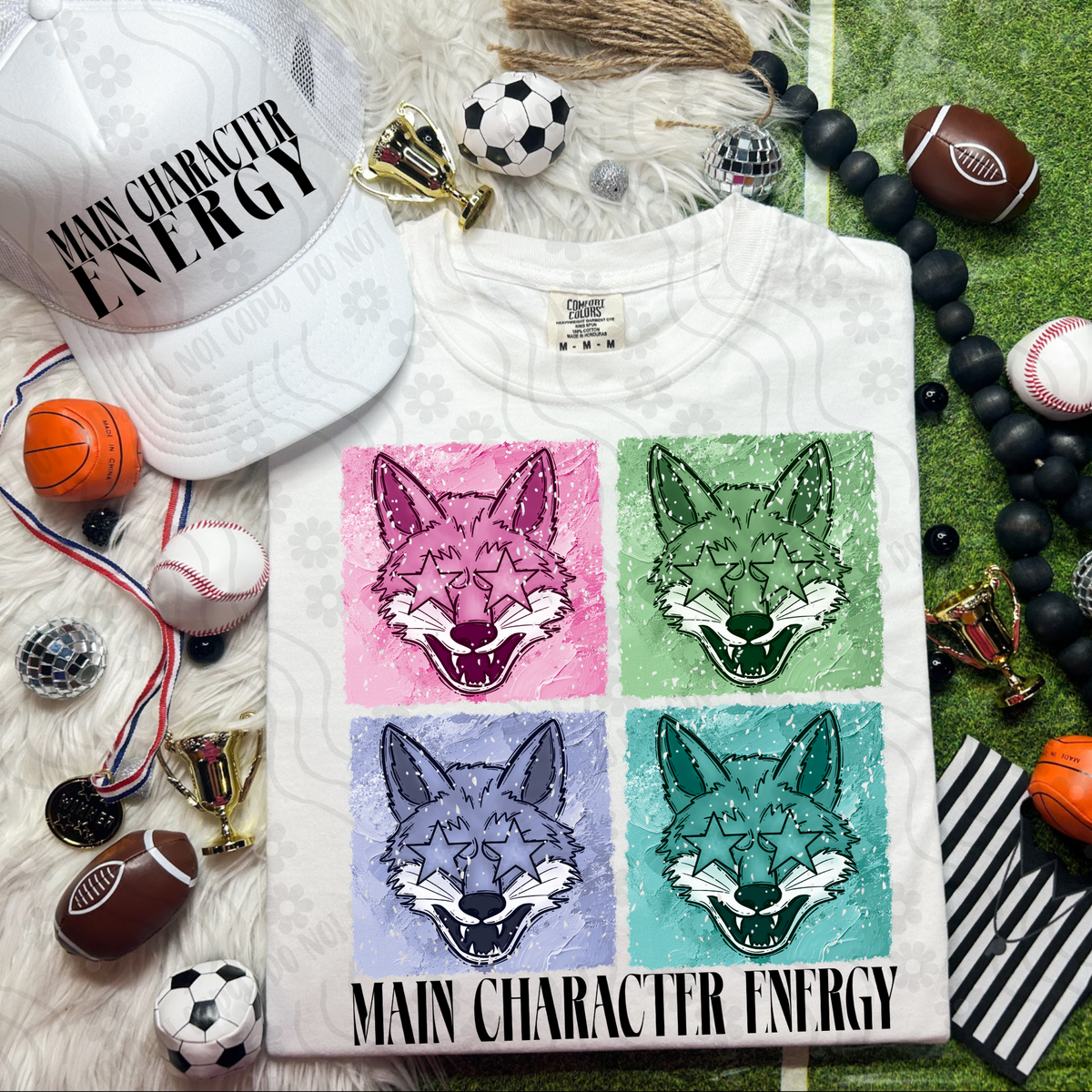Coyotes Retro Vibe Main Character Energy 108303 DTF transfer