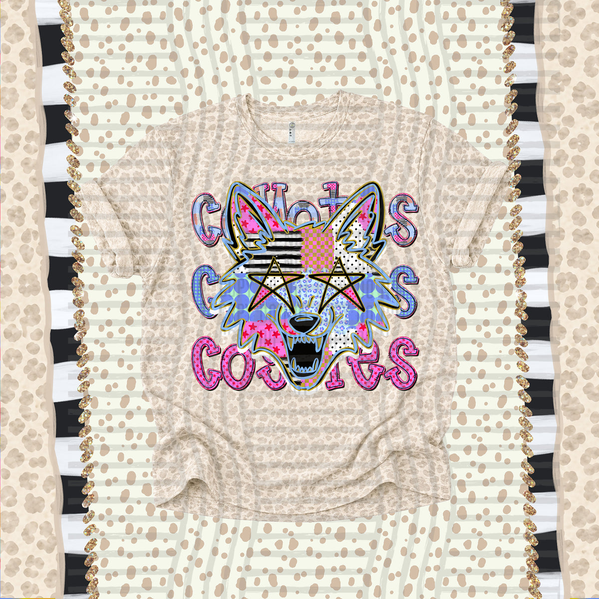 Coyotes-Dolly Doodle Print (Caplinger) DTF Transfer