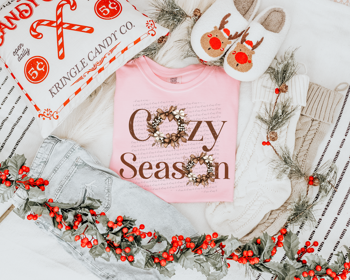 Cozy Season Christmas Wreath 59183 DTF transfer
