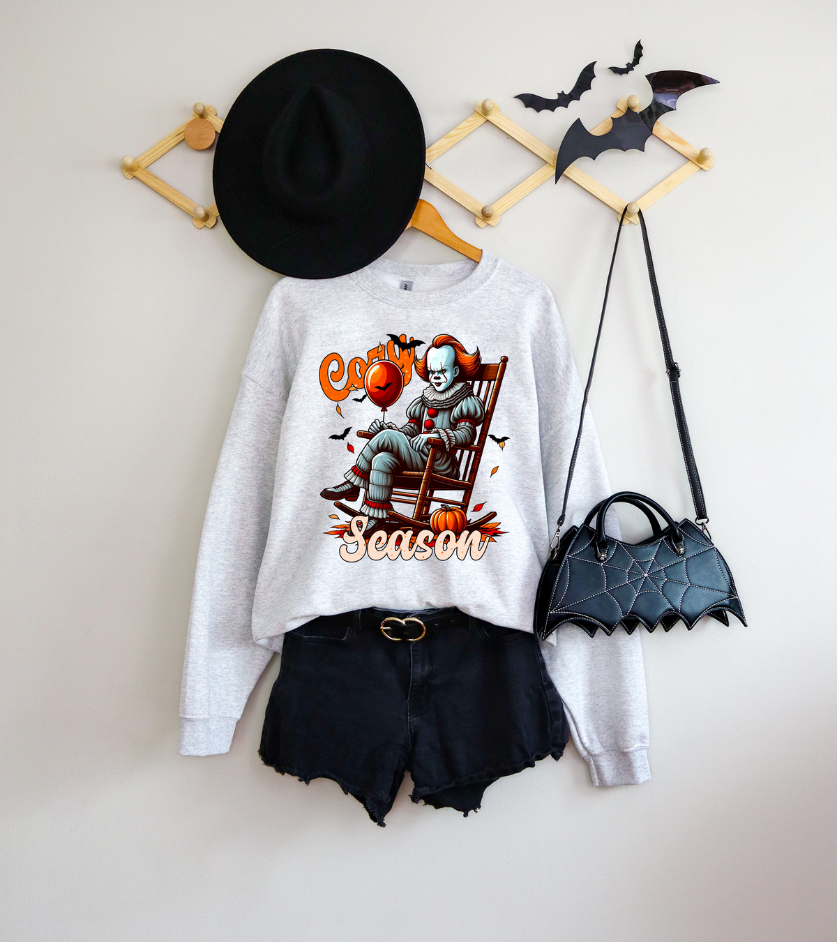 Cozy Season Pumpkins Bats Penny Clown 111385 DTF transfer
