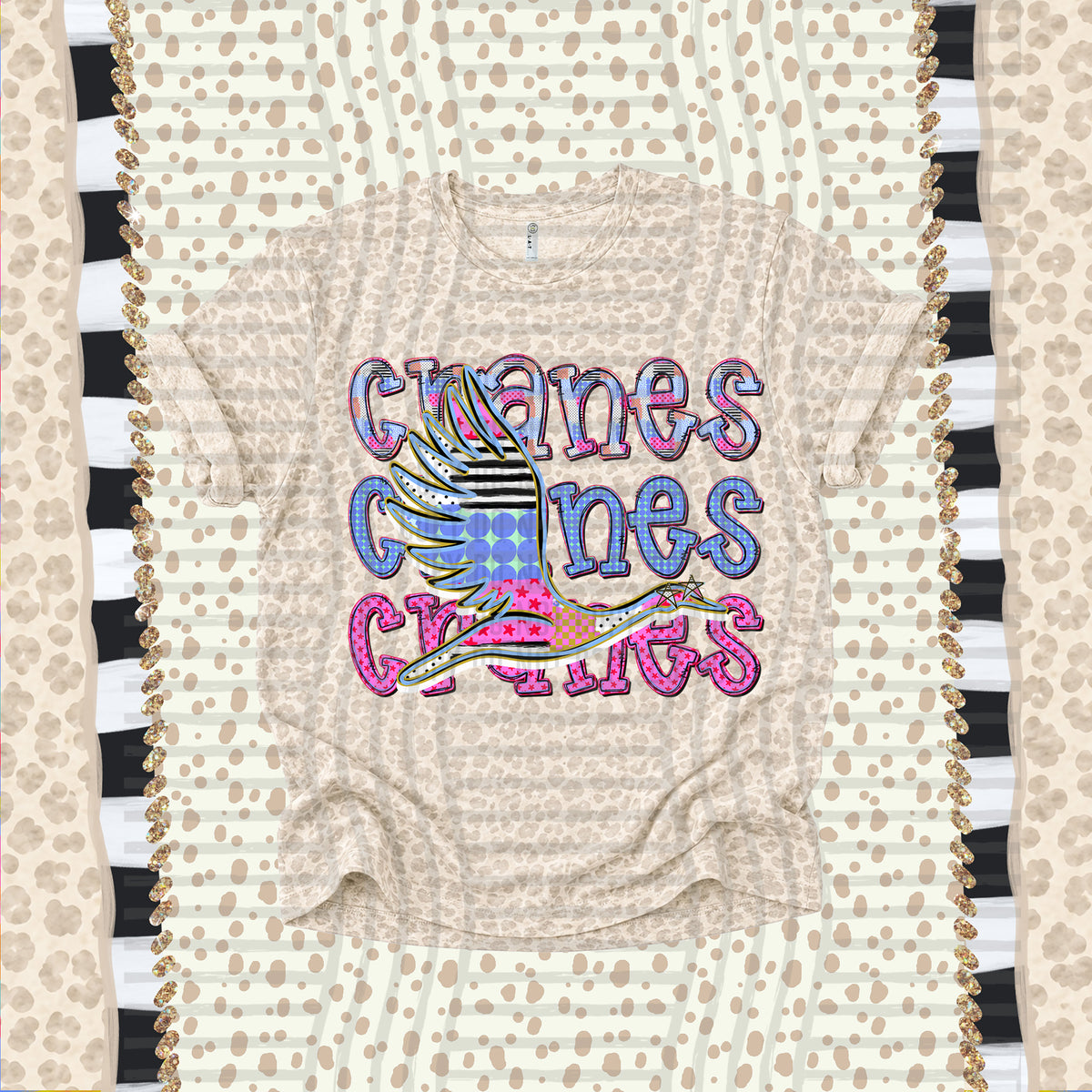 Cranes-Dolly Doodle Print (Caplinger) DTF Transfer