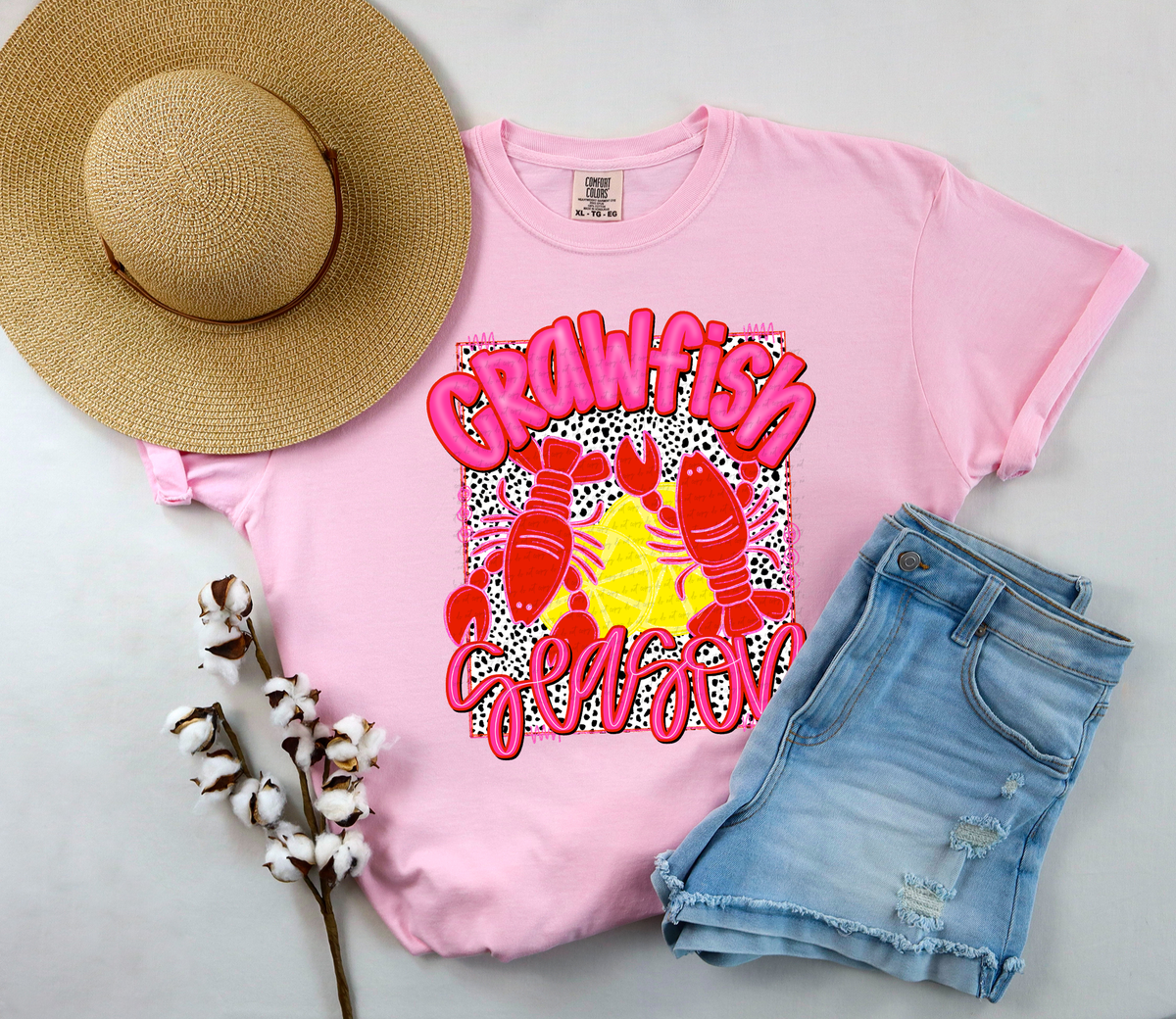 Crawfish Season with Background 81988 DTF Transfer
