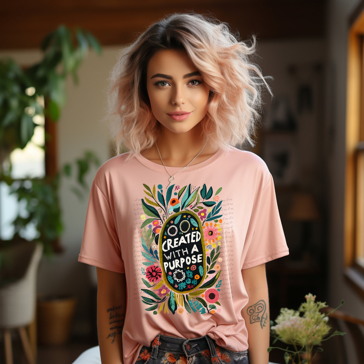 Created With A Purpose Floral 81279 DTF Transfer