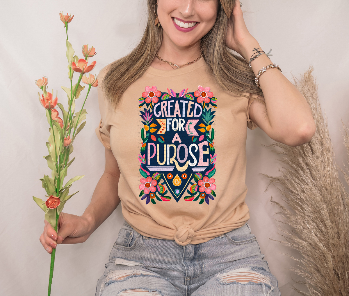Created For A Purpose Floral 81278 DTF Transfer