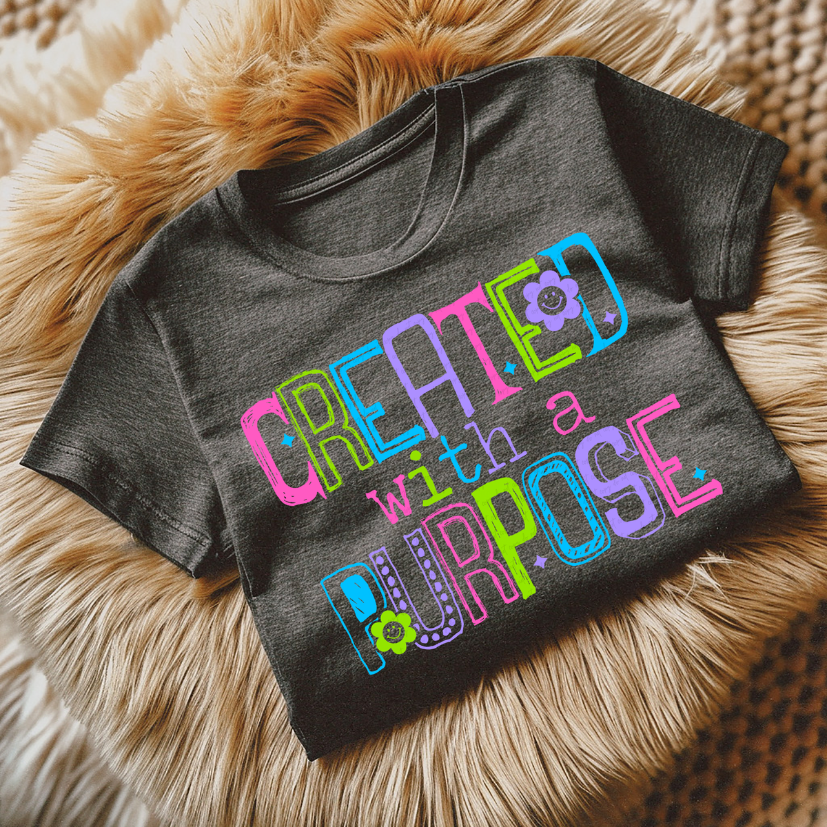 Created with A Purpose Colorful Font 110024 DTF transfer