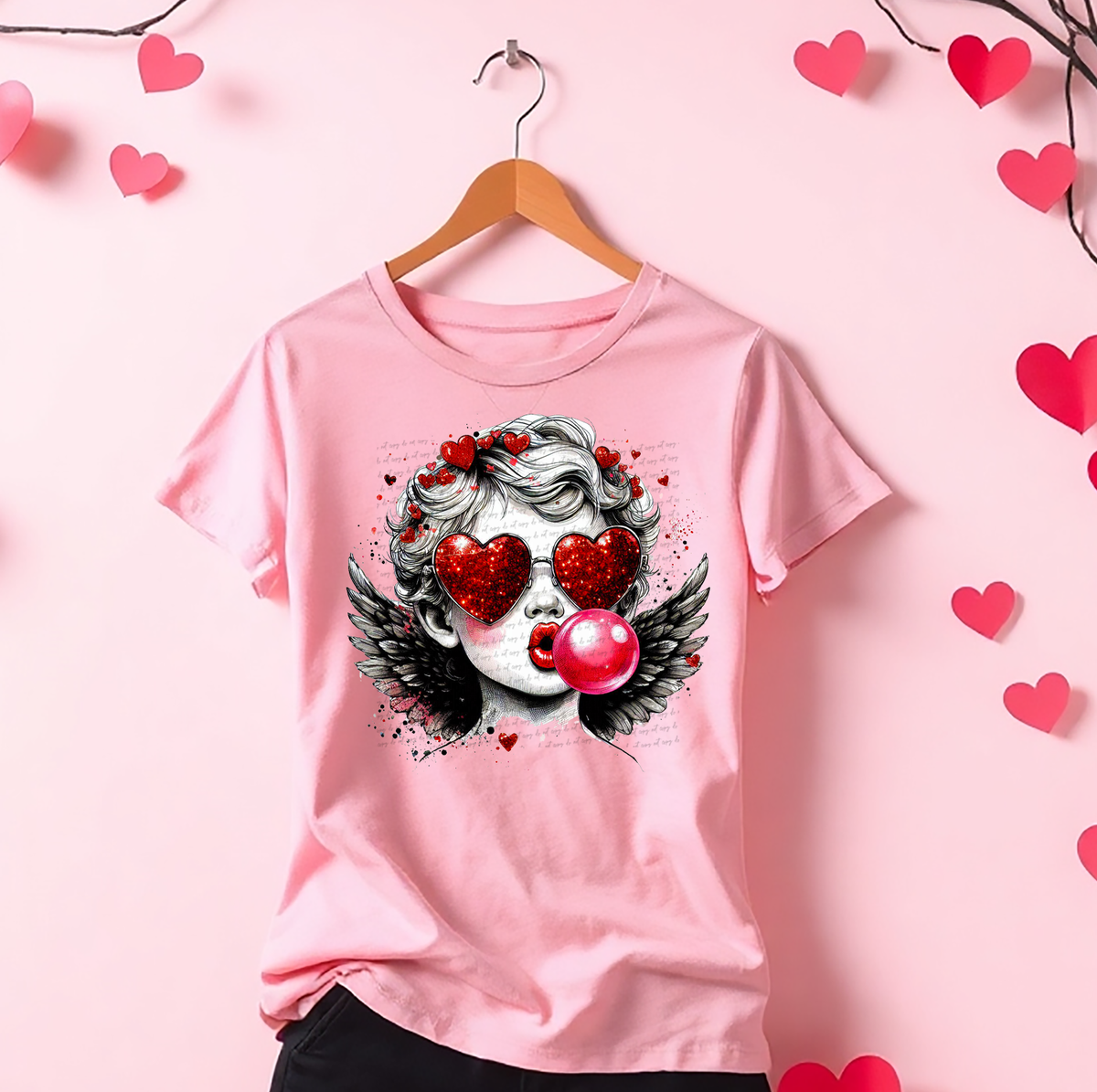 Cupid Blowing Bubblegum 76438 DTF Transfer