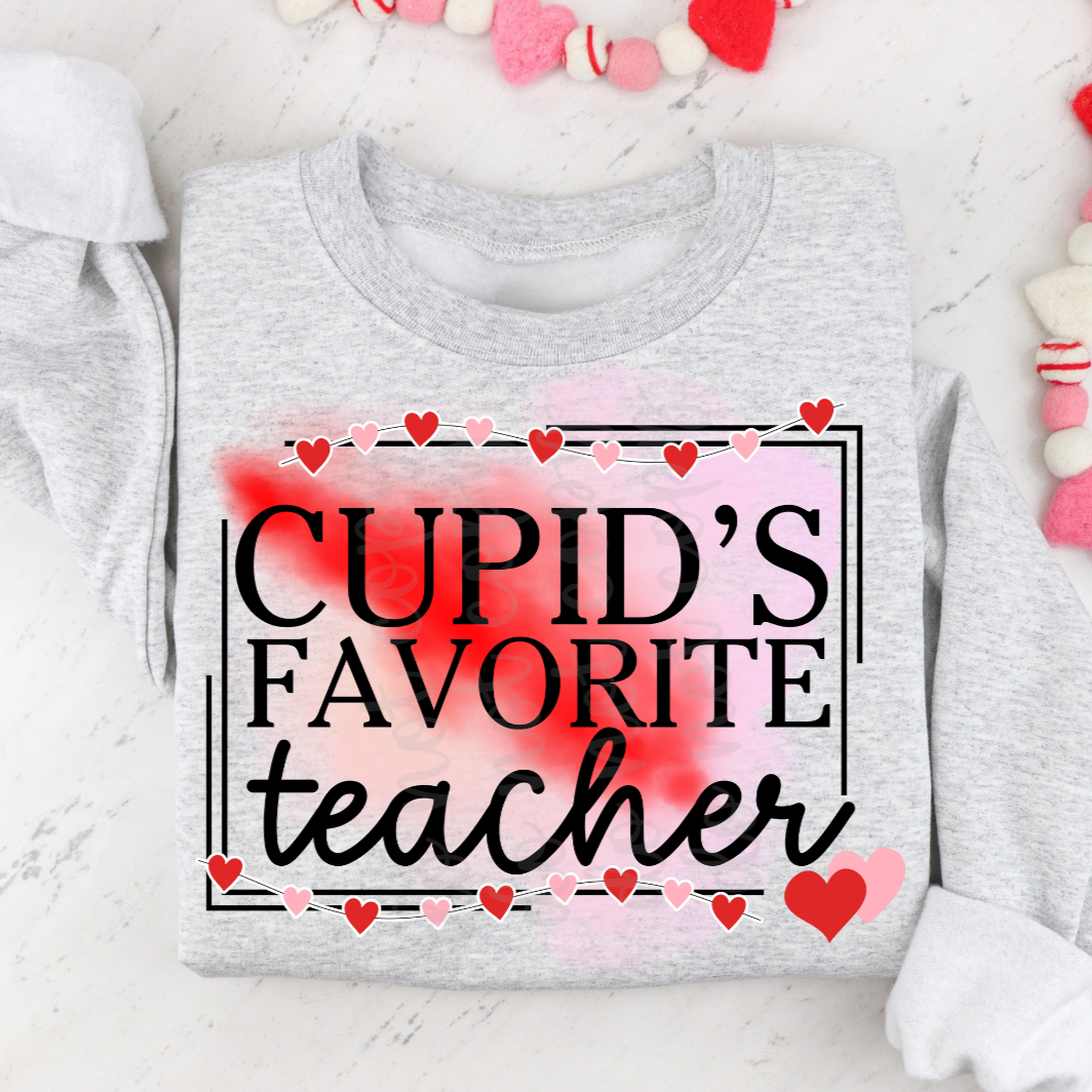 Cupids Favorite Teacher (Parker)  DTF Transfer