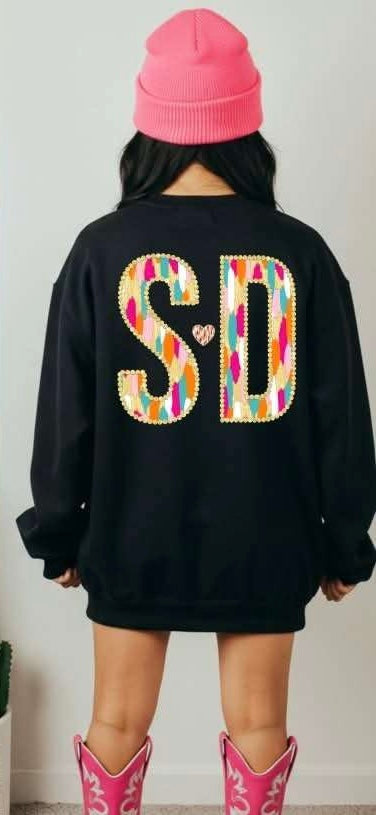 SD brushstroke with heart (S&G) 82958 DTF transfer
