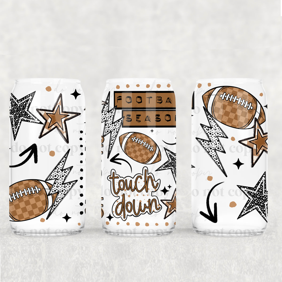 Football collage (CSC) UV DTF WRAP