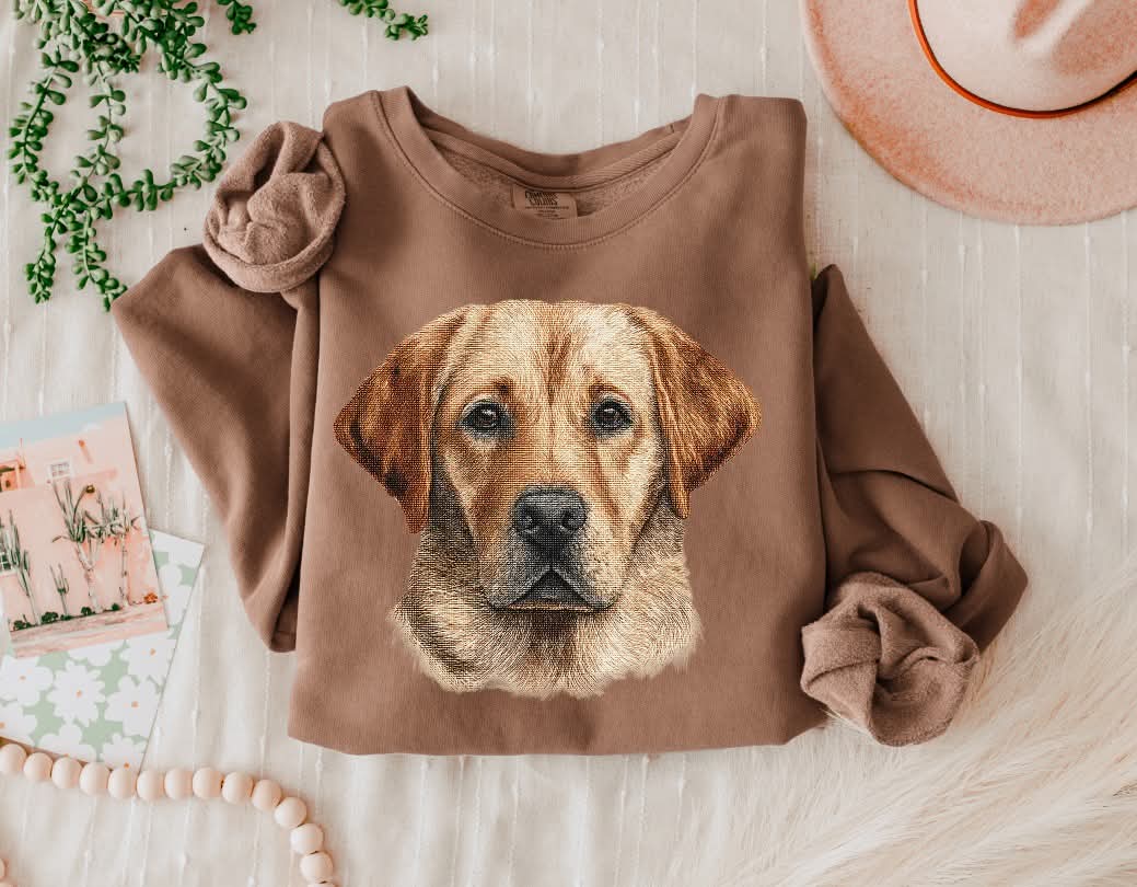 Needlepoint Labrador Retriever (s&g) DTF Transfer