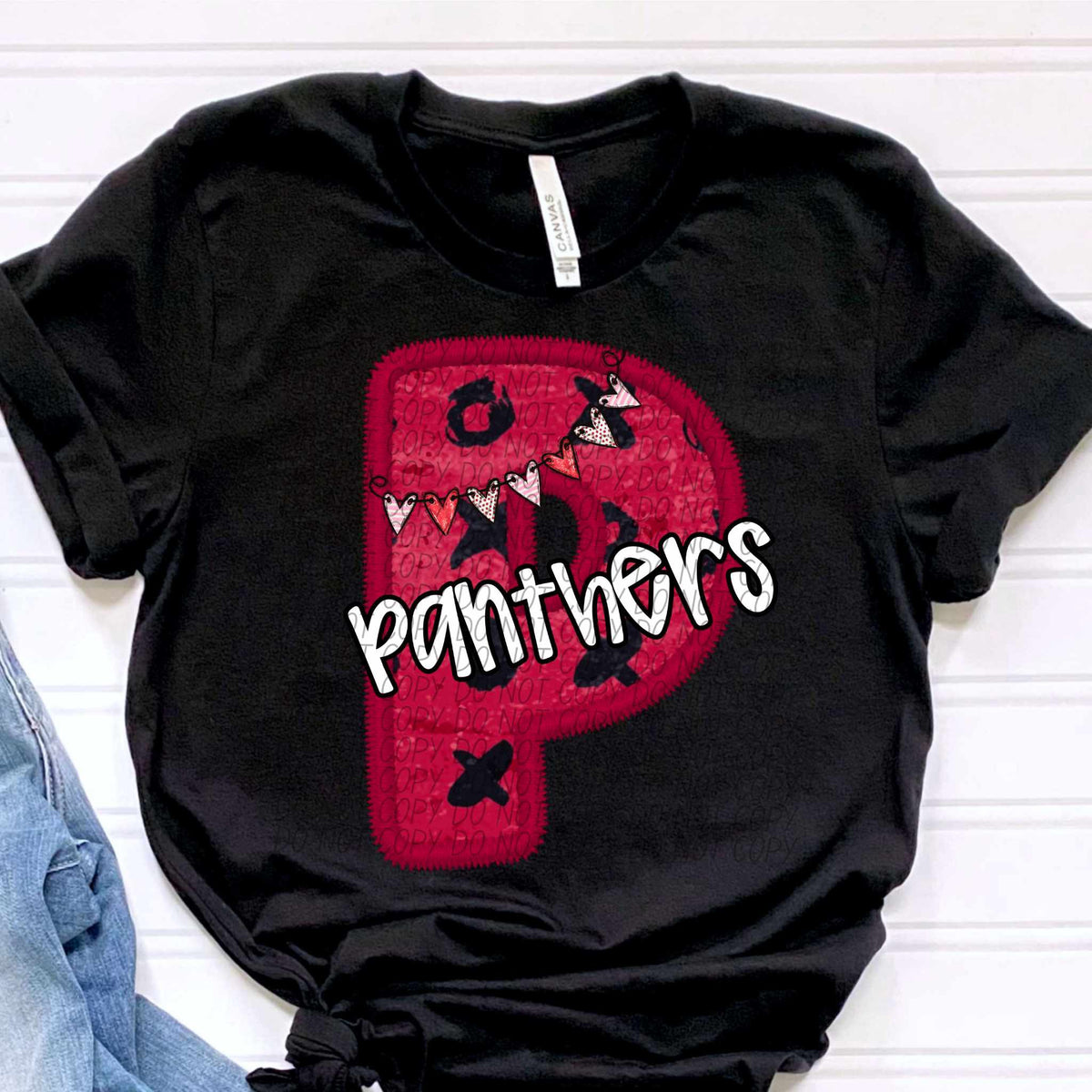 P panthers valentine (CITY) 79030 DTF transfer
