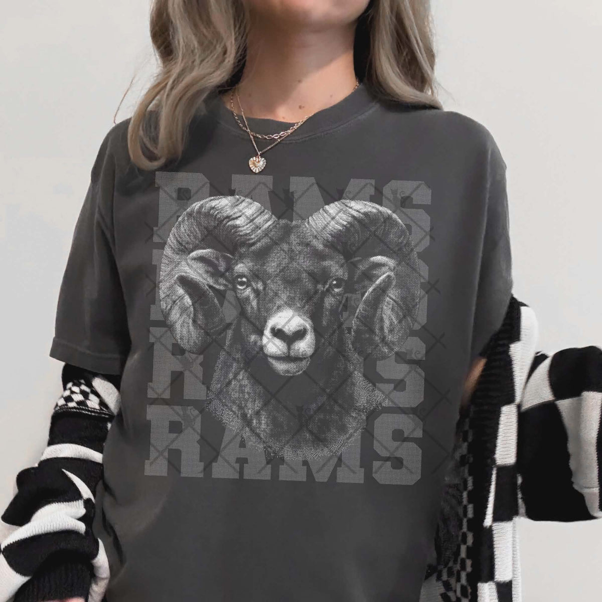 Rams gray mascot (TTD) DTF transfer