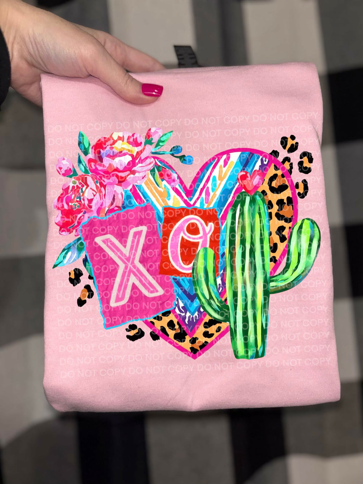 Xo Cactus heart (scg) DTF Transfer