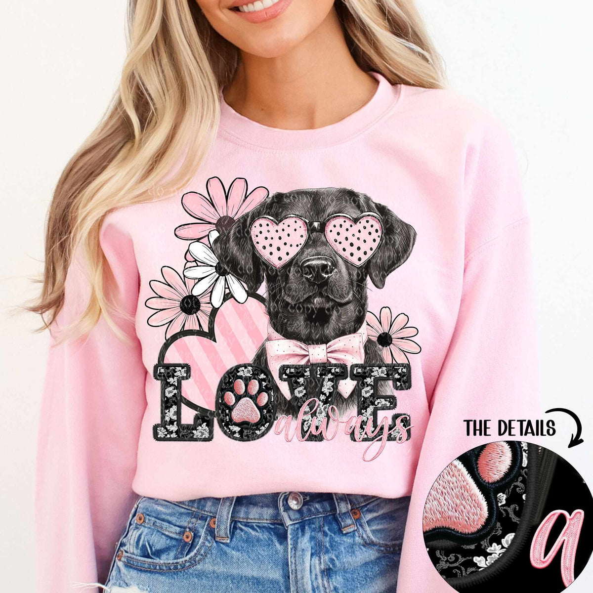 Love always black lab (TTD) 80875 DTF transfer