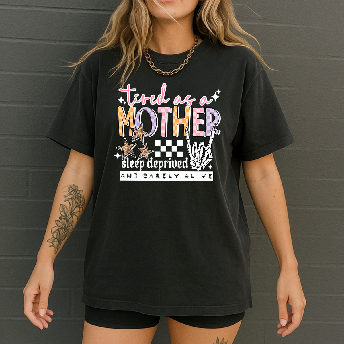 Tired as a mother WHITE (CSC) DTF Transfer