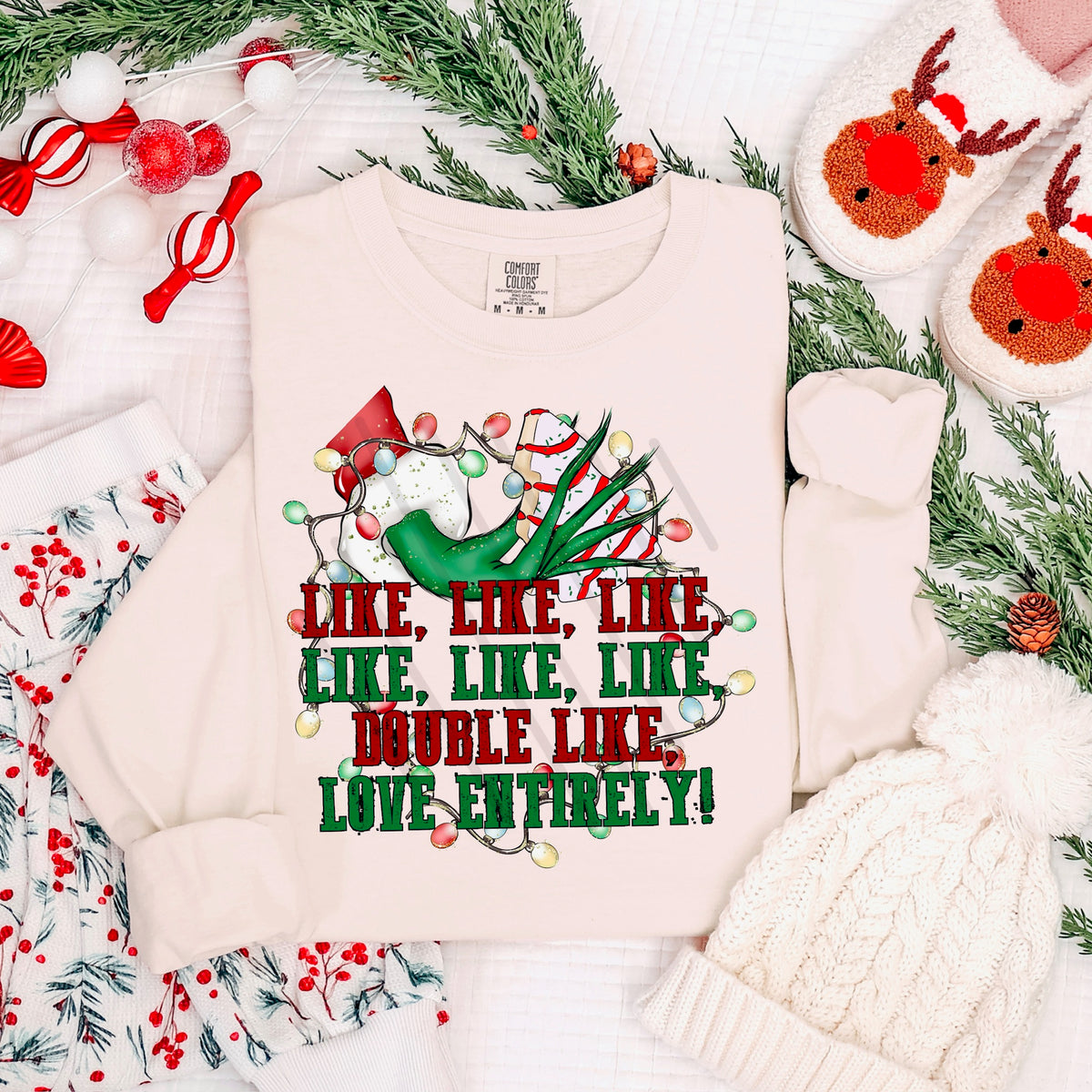 Love Entirely green hand and tree cakes 113986 DTF transfer