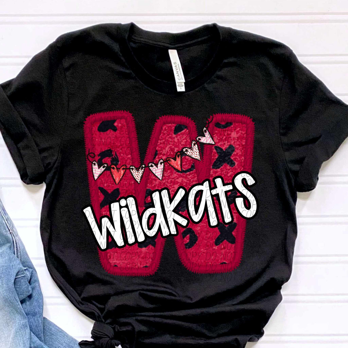 W wildkats valentine (CITY) 79002 DTF transfer
