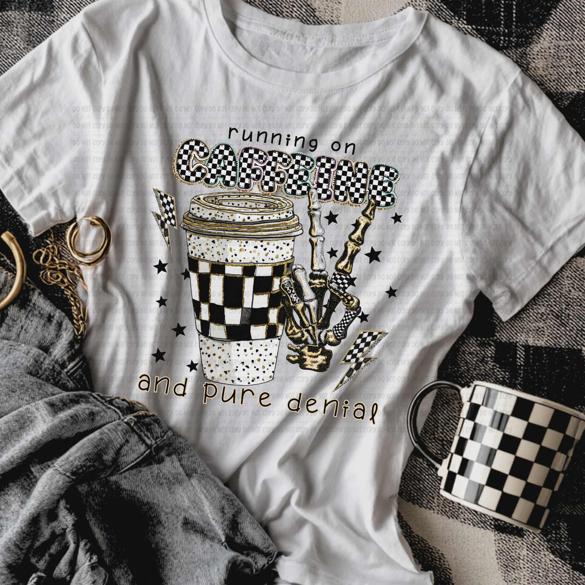 Caffeine and Pure denial (REVEL) DTF Transfer