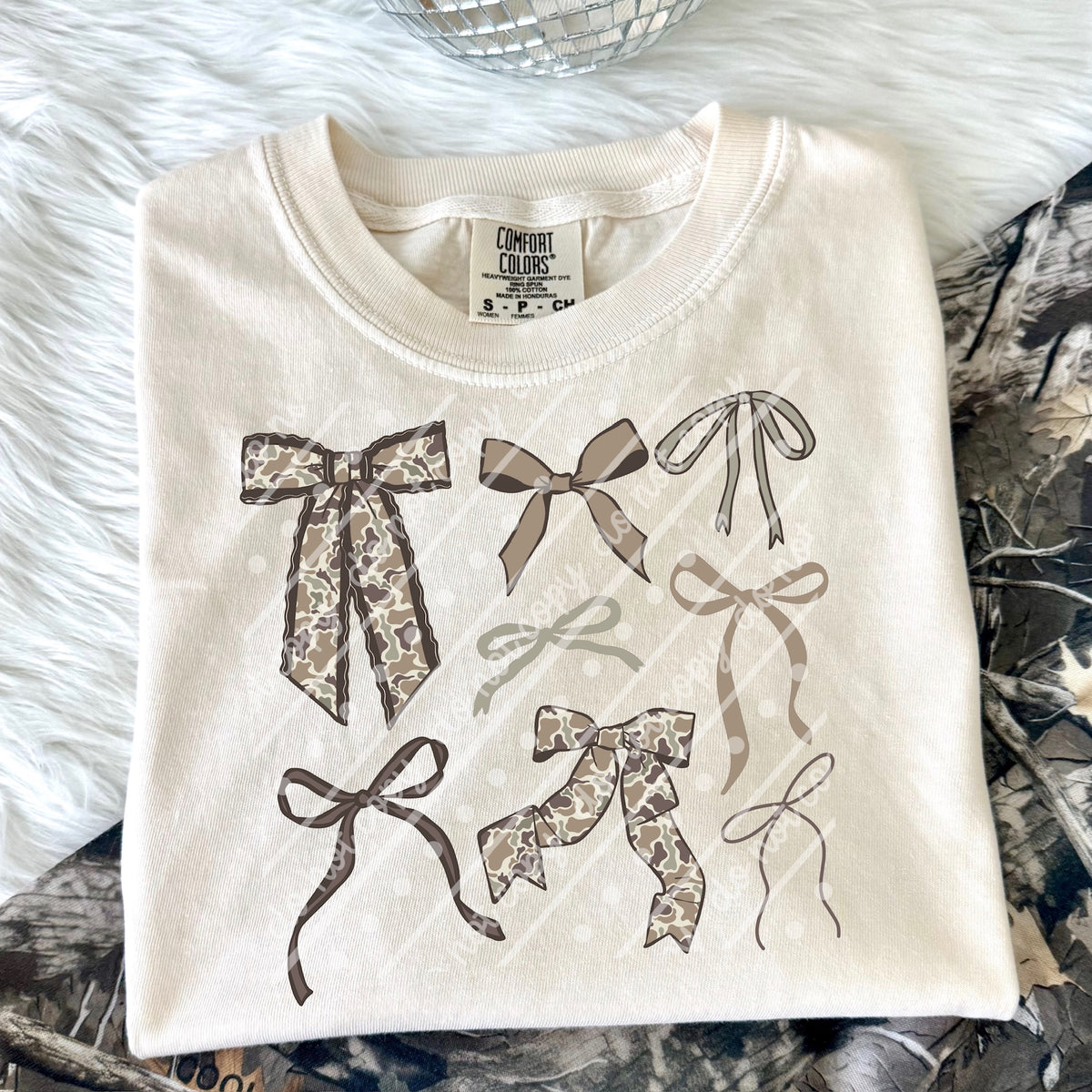 Camo Bows (scarlow) DTF transfer