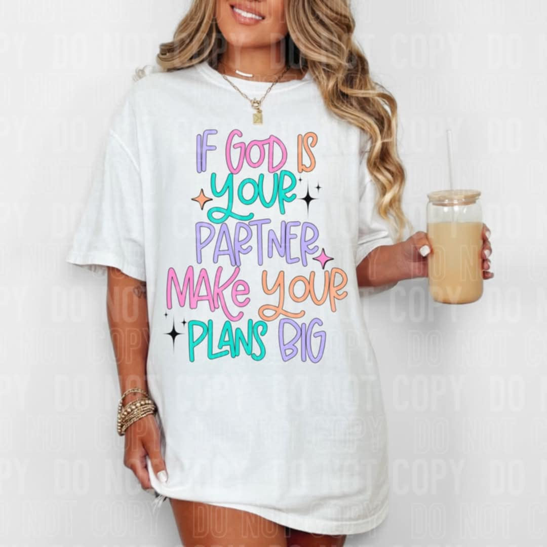 If god is your parent make your plans big 106372 DTF transfer