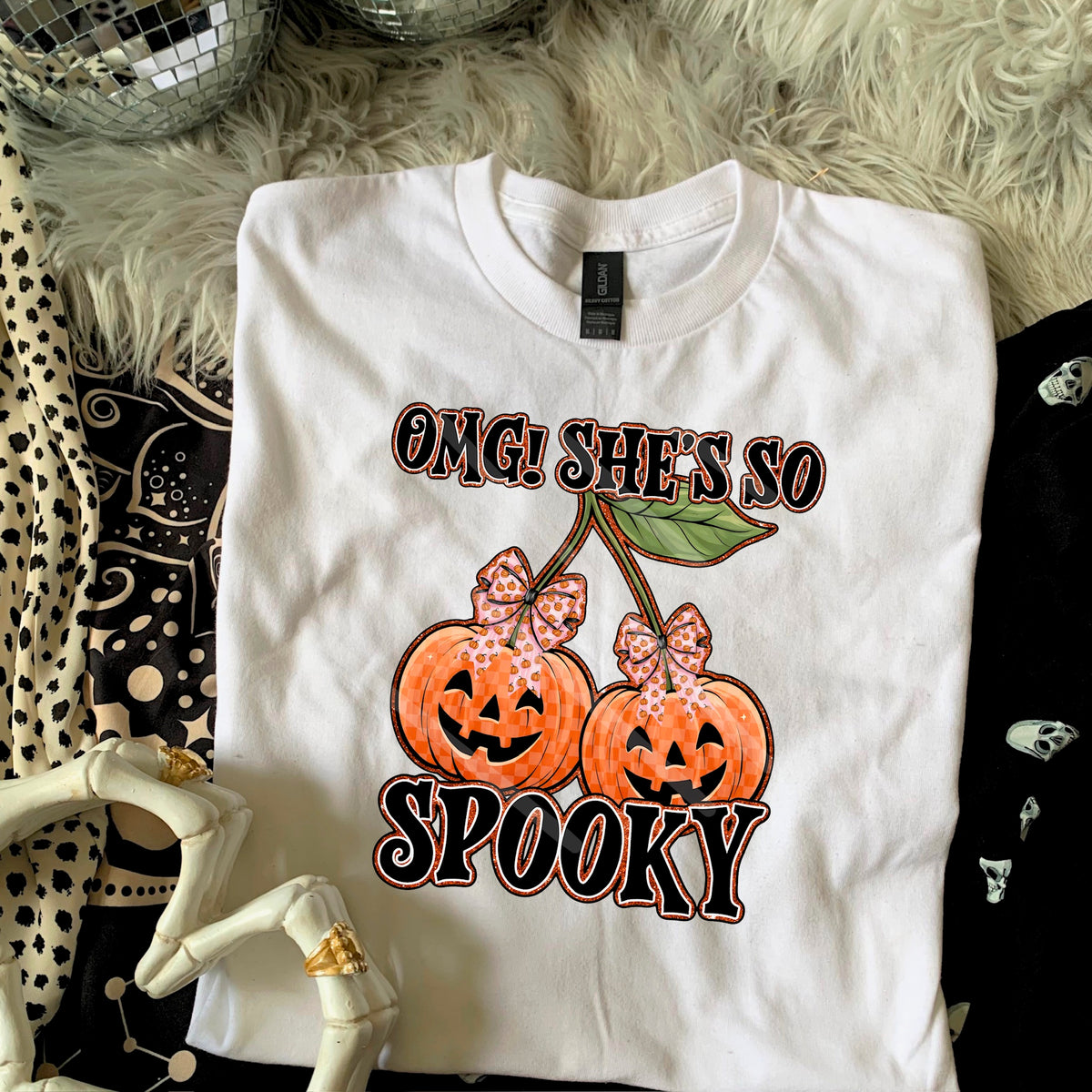 Omg She’s so Spooky Pumpkin Cherries 110573 DTF transfer