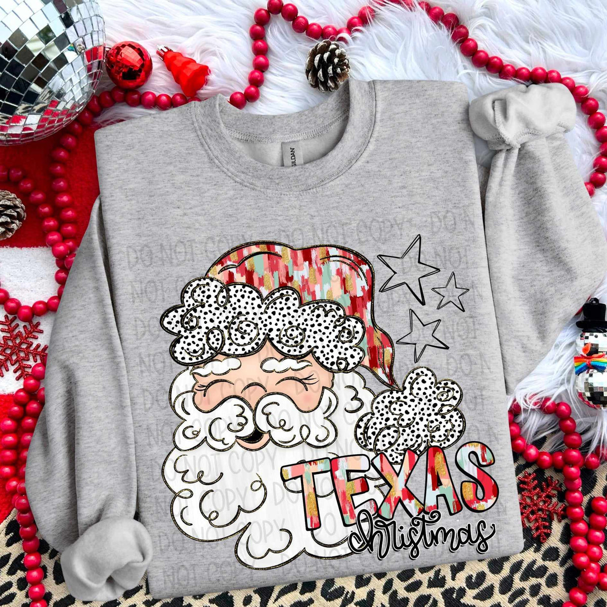 Texas Christmas Santa (SW) 67207 DTF transfer
